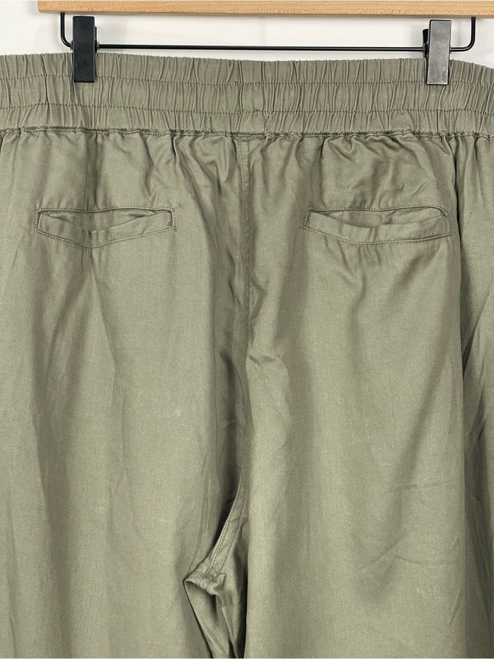 Quince Vintage Wash Tencel Wide Leg Pants Olive Size XL - Picture 7 of 9